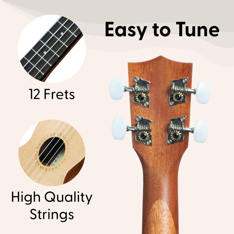 Kala 15S Satin Mahogany Spruce Top Ukulele (KA-15S-S) - Image 5